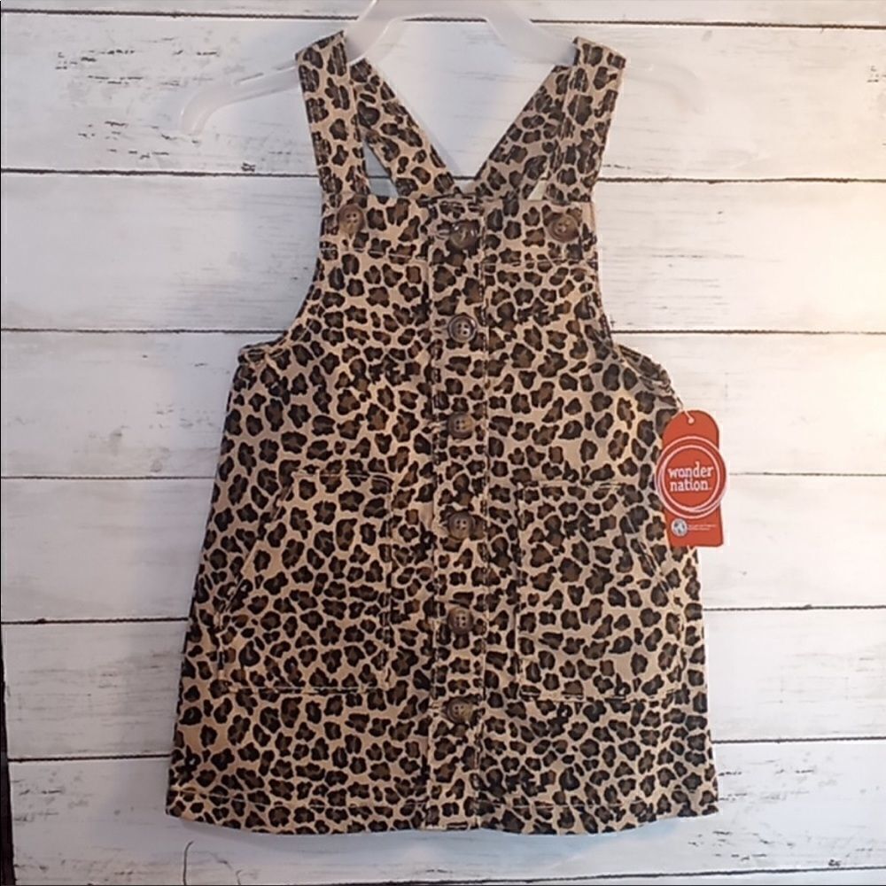 Toddler Leopard Overall Jumper Dress